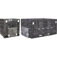 Conteneurs repliables en poly&eacute;thyl&egrave;ne, 30" lo x 32" la x 25" h, Noir We Share Industrial Supply