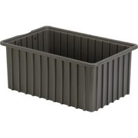 Divider Box&reg; Containers, Polyethylene, 16.5" W x 10.9" D x 7" H, Grey We Share Industrial Supply