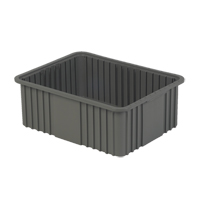 Divider Box, Polyethylene, 20.9" W x 15.9" D x 8" H, Grey We Share Industrial Supply