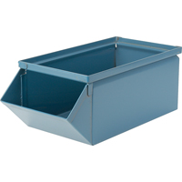 Steel Bin, 100 lbs. Cap., 4-1/2" W x 8" D x 4-1/2" H, Blue We Share Industrial Supply