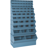 Sectional Bin Units, 100 lbs. Cap., 37" W x 8" D x 4-1/2" H, Blue We Share Industrial Supply