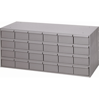 Casiers &agrave; tiroirs industriels, 24 tiroirs, 33-3/4" la x 11-5/8" p x 14-3/8" h, Gris We Share Industrial Supply