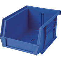 Bac en plastique, 8-1/4" la, 9" h x 18" p, Bleu We Share Industrial Supply