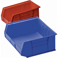 Bac en plastique, 8-1/4" la, 9" h x 18" p, Bleu We Share Industrial Supply