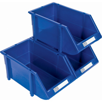Bac empilable & &agrave; suspendre, 4-13/16" la, 3-3/16" h x 7-1/8" p, Bleu We Share Industrial Supply