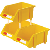 Bac empilable & &agrave; suspendre, 4-13/16" la, 3-3/16" h x 7-1/8" p, Jaune We Share Industrial Supply
