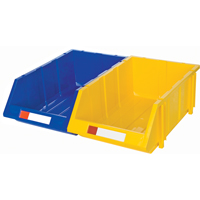 Stack & Hang Bin, 11-13/16" W x 7" H x 17-11/16" D, Yellow We Share Industrial Supply