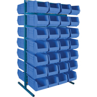 Double-Sided Stationary Bin Rack, 36" W x 24" D x 61" H, 56 Bins We Share Industrial Supply