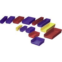 Shelf Bins, 8-3/8" W x 4" H x 11-5/8" D, Blue, 30 lbs. Capacity We Share Industrial Supply