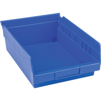 Bacs pour tablette en plastique, 8-3/8" la x 4" H x 11-5/8" p, Bleu, Capacit&eacute; 15 lb We Share Industrial Supply