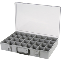 Boîte &agrave; compartiments, Plastique, 32 compartiments, 18-1/2" la x 13" p, 3" h, Gris We Share Industrial Supply