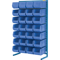 Single-Sided Stationary Bin Rack, 36" W x 12" D x 61" H, 28 Bins We Share Industrial Supply