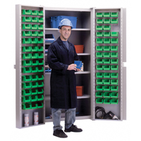 Armoire &agrave; combinaison avec porte creuse, 38" la x 24" p x 72" h, 4 tablettes We Share Industrial Supply