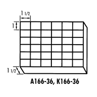 Boîte &agrave; compartiments K-Resin, Plastique, 36 compartiments, 6-9/16" la x 9-5/8" p, 1-1/2" h, Transparent We Share Industrial Supply
