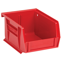 Bacs ultra empilable & suspendable, 4-1/8" la, 3" h x 5-3/8" p, Rouge We Share Industrial Supply