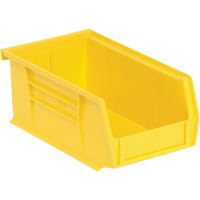 Ultra Stack & Hang Bin, 4-1/8" W x 3" H x 7-3/8" D, Yellow We Share Industrial Supply