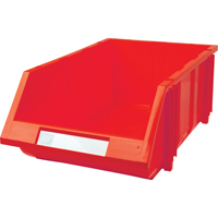 Stack & Hang Bin, 11-13/16" W x 7" H x 17-11/16" D, Red We Share Industrial Supply