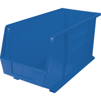 Ultra Stack & Hang Bin, 8-1/4" W x 9" H x 18" D, Blue We Share Industrial Supply