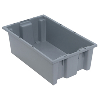 Contenants Stack & Nest, 6" x 18" x 11", Gris We Share Industrial Supply