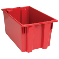 Contenants Stack & Nest, 9" x 18" x 11", Rouge We Share Industrial Supply