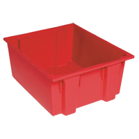 Contenants Stack & Nest, 8" x 19,5" x 13,5", Rouge We Share Industrial Supply