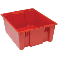 Contenants Stack & Nest, 10" x 23,5" x 19,5", Rouge We Share Industrial Supply