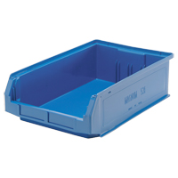 Contenants g&eacute;ants empilables, 12,375" la x 19,75" p x 5,875" h, Bleu We Share Industrial Supply