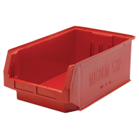 Giant Stacking Containers, 12.375" W x 19.75" D x 7.875" H, Red We Share Industrial Supply