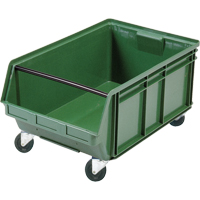 Bac g&eacute;ant empilable et mobile, 11-7/8" ha x 18-3/8" la x 29" p, Capacit&eacute; de 150 lb, Vert We Share Industrial Supply