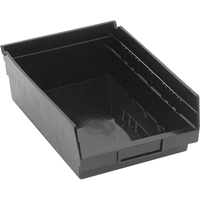 Shelf Bins, 8-3/8" W x 4" H x 11-5/8" D, Black, 30 lbs. Capacity We Share Industrial Supply
