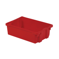 Polylewton Stack-N-Nest&reg; Containers, 6.2" x 20.1" x 13", Red We Share Industrial Supply