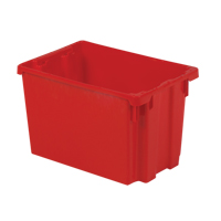Polylewton Stack-N-Nest&reg; Containers, 12.1" x 19.4" x 12.9", Red We Share Industrial Supply