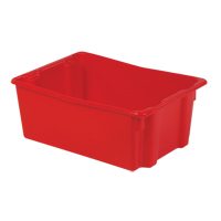 Polylewton Stack-N-Nest&reg; Containers, 10.5" x 26.1" x 18.7", Red We Share Industrial Supply