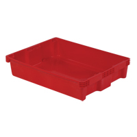 Polylewton Stack-N-Nest&reg; Containers, 6.1" x 29.6" x 22.4", Red We Share Industrial Supply