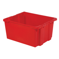 Polylewton Stack-N-Nest&reg; Containers, 15.1" x 30.1" x 24", Red We Share Industrial Supply