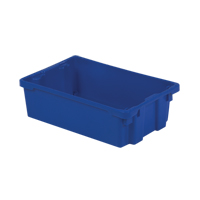 Polylewton Stack-N-Nest&reg; Containers, 6.2" x 20.1" x 13", Blue We Share Industrial Supply