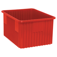 Divider Box&reg; Containers, Plastic, 22.5" W x 17.5" D x 12" H, Red We Share Industrial Supply
