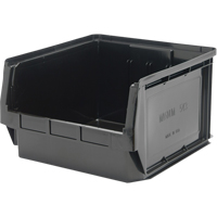 Stacking Container, 18.375" W x 18.375" D x 11.875" H, Black We Share Industrial Supply