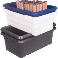 Cross Stack Bins, 16" W x 25.125" D x 8.5" H, Grey We Share Industrial Supply