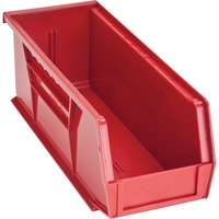 Ultra Stack & Hang Bin, 4-1/8" W x 4" H x 10-7/8" D, Red We Share Industrial Supply