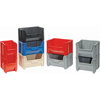 Giant Stacking Containers, 16.5" W x 17.5" D x 12.5" H, Grey We Share Industrial Supply