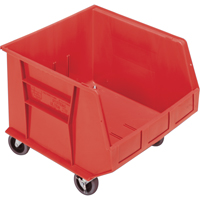 Bac mobile, 14" ha x 16-1/2" la x 18" p, Capacit&eacute; de 75 lb, Rouge We Share Industrial Supply