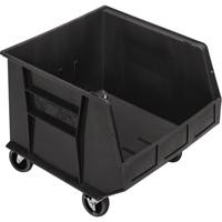 Bac mobile, 14" ha x 16-1/2" la x 18" p, Capacit&eacute; de 75 lb, Noir We Share Industrial Supply