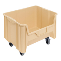 Bac g&eacute;ant mobile empilable, 12-7/16" ha x 19-7/8" la x 15-1/4" p, Capacit&eacute; de 250 lb, Ivoire We Share Industrial Supply