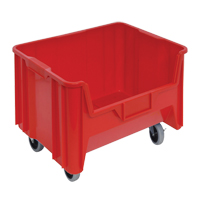 Bac g&eacute;ant mobile empilable, 12-7/16" ha x 19-7/8" la x 15-1/4" p, Capacit&eacute; de 250 lb, Rouge We Share Industrial Supply