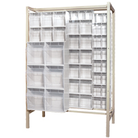Syst&egrave;me de stockage &agrave; glissi&egrave;re &agrave; bacs basculants autonome, 51-1/4" la x 26" p x 77" h, 101 tiroirs We Share Industrial Supply