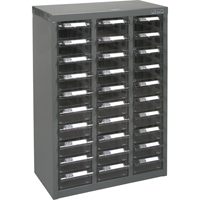Casiers pour pi&egrave;ces KPC-700, Acier galvanis&eacute;, 30 tiroirs, 17-1/2" x 8-7/10" x 25-3/10", Gris We Share Industrial Supply