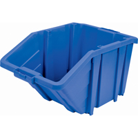 Jumbo Plastic Bin, 15-1/2" W x 13" H x 25" D, Blue, 200 lbs. Capacity We Share Industrial Supply