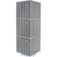 Armoire industrielle robuste avec carrousel &agrave; tiroirs, Acier, 384 tiroirs, 27" la x 27" p x 80" h, Gris We Share Industrial Supply