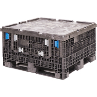Conteneurs repliables &agrave; usage moyen Bulkpak, 30" lo x 32" la x 25" h, Noir We Share Industrial Supply